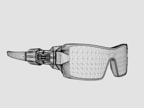 Oakley Oil Rig - Black Iridium OO9081 03 Sport Glasses Modelo 3D