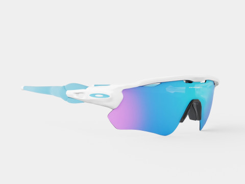 Oakley Radar EV XS Path - Sapphire Iridium OJ9001 Sport Glasses 3D Model
