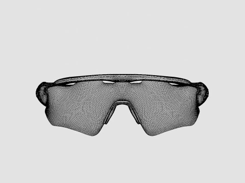 Oakley Radar EV XS Path - Sapphire Iridium OJ9001 Sport Glasses 3D Model