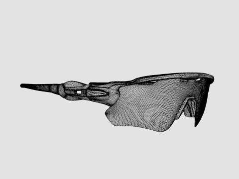 Oakley Radar EV XS Path - Sapphire Iridium OJ9001 Sport Glasses 3D Model