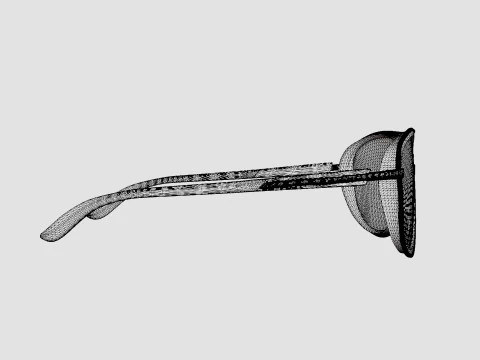 Oakley Split Time Black Grey Gradient OO4129 Sunglasses 3D Model