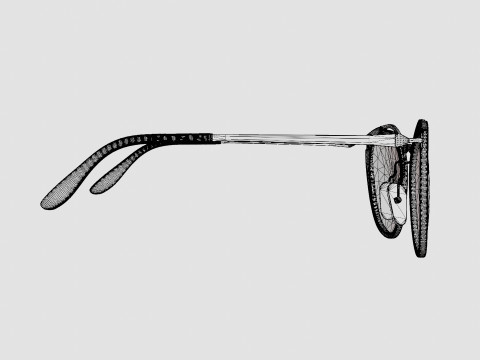 Prada - 0PR 20US 54 Sunglasses 3D Model