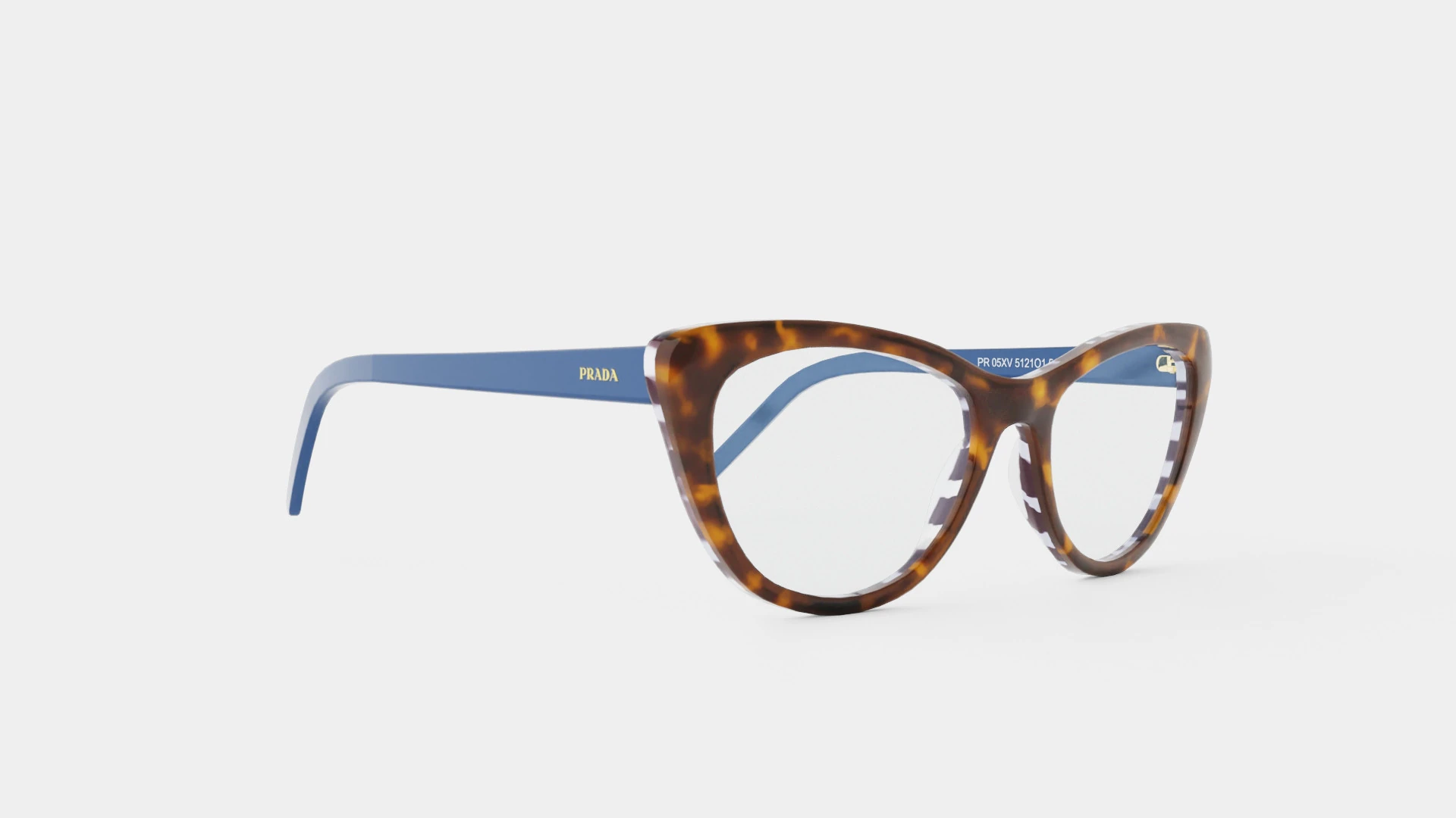 Prada - PR05XV 5121O1 Glasses 3D Model .c4d .max .obj .3ds .fbx .stl .blend 