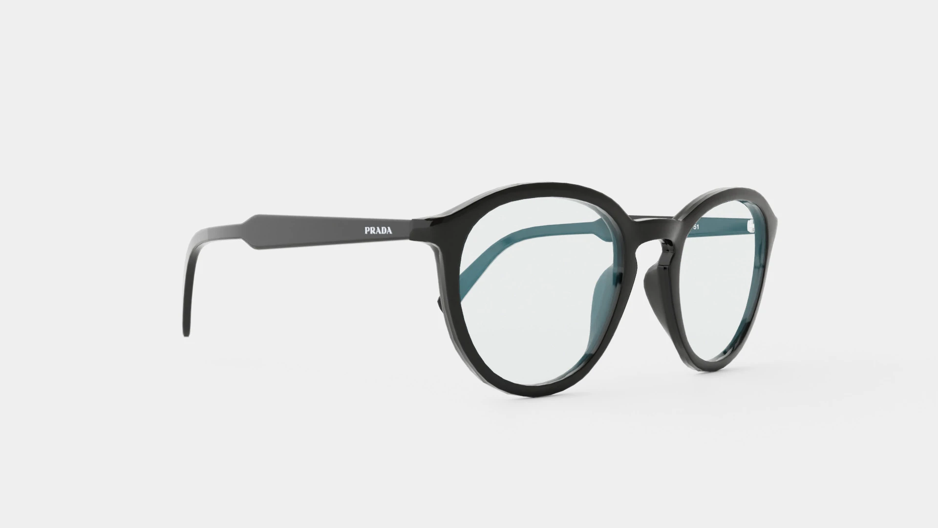 Prada - PR13TV 1AB1O1 Glasses 3D Model .c4d .max .obj .3ds .fbx .stl .blend 