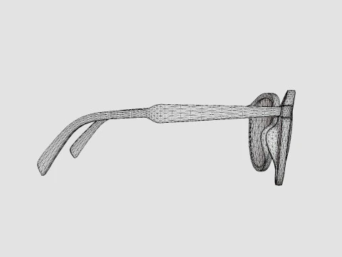 Prada - PR13TV 1AB1O1 Glasses 3D Model