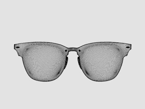 Ray-Ban Blaze Clubmaster - RB3576N Sunglasses 3D Model