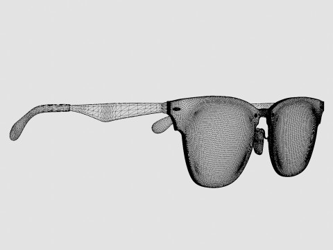 Ray-Ban Blaze Clubmaster - RB3576N Sunglasses Modello 3D