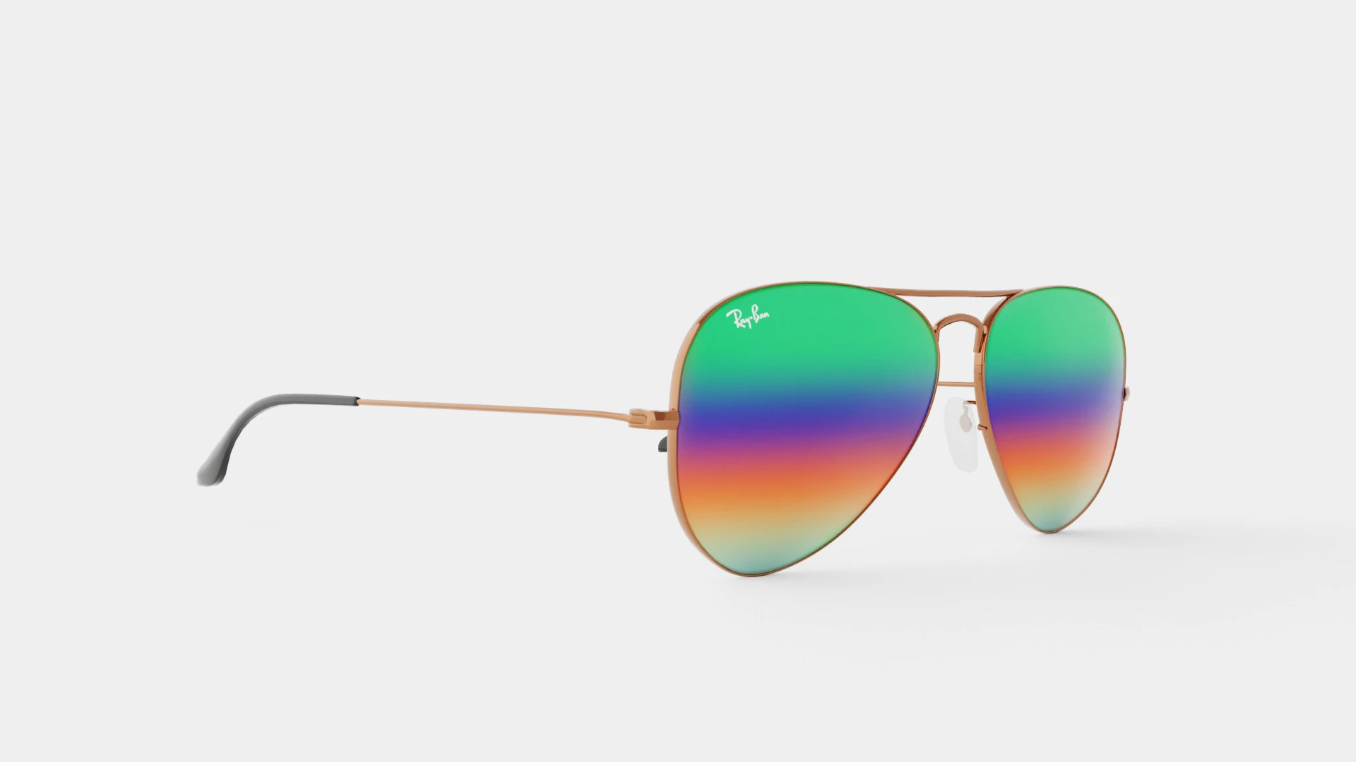 Ray-Ban Aviator - RB3025 9018C3 Sunglasses 3D Model .c4d .max .obj .3ds .fbx .stl .blend 
