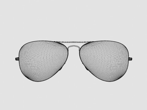 Ray-Ban Aviator - RB3025 9018C3 Sunglasses 3D Model