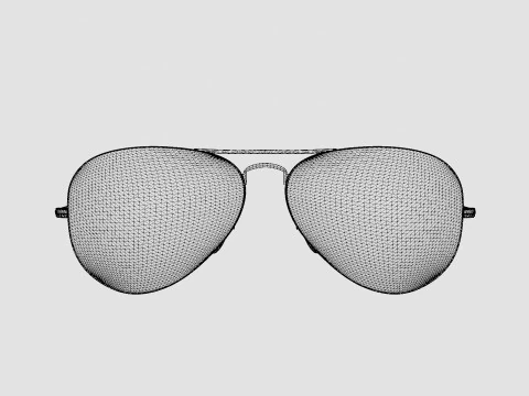 Ray-Ban Aviator - RB3025 9018C3 Sunglasses 3D Model