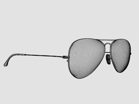 Ray-Ban Aviator - RB3025 9018C3 Sunglasses 3D Model