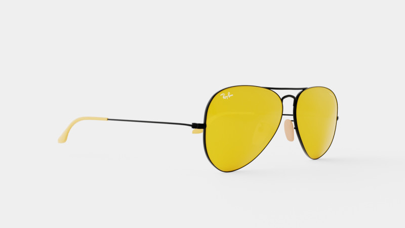 Ray-Ban Aviator - RB3025 90664A Sunglasses 3D Model .c4d .max .obj .3ds .fbx .stl .blend 