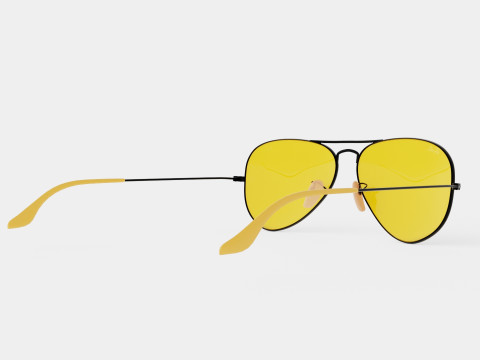 Ray-Ban Aviator - RB3025 90664A Sunglasses 3D Model