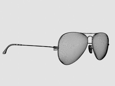 Ray-Ban Aviator - RB3025 90664A Sunglasses 3D Model