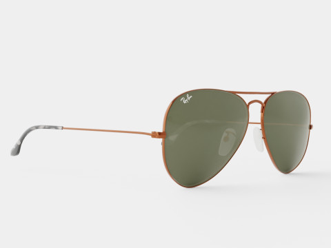 Ray-Ban Aviator - RB3025 918831 Sunglasses 3D Model