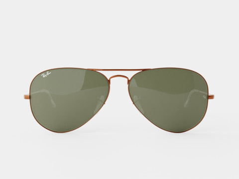 Ray-Ban Aviator - RB3025 918931 Sunglasses Modelo 3D
