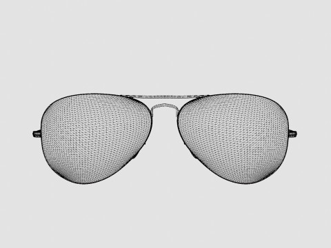 Ray-Ban Aviator - RB3025 918931 Sunglasses Modelo 3D