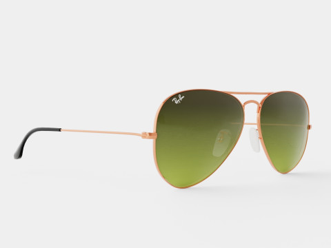 Ray-Ban Aviator - RB3026 9002A6 Sunglasses 3Dモデル