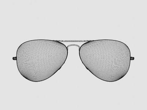 Ray-Ban Aviator - RB3026 9002A6 Sunglasses Modello 3D