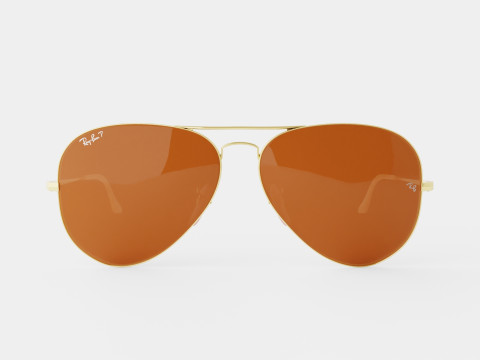 Ray-Ban Aviator Metal II - RB3689 906447 Sunglasses Modèle 3D