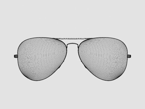 Ray-Ban Aviator Metal II - RB3689 906447 Sunglasses 3D Model