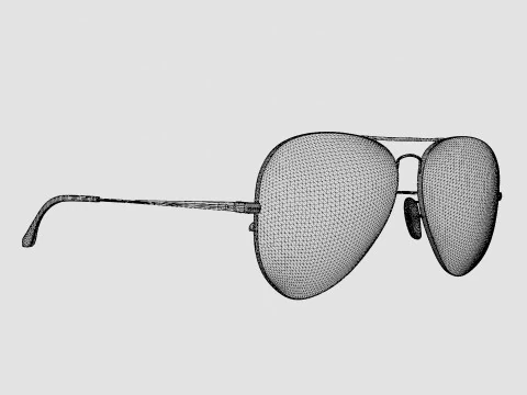 Ray-Ban Aviator Metal II - RB3689 906447 Sunglasses 3D Model