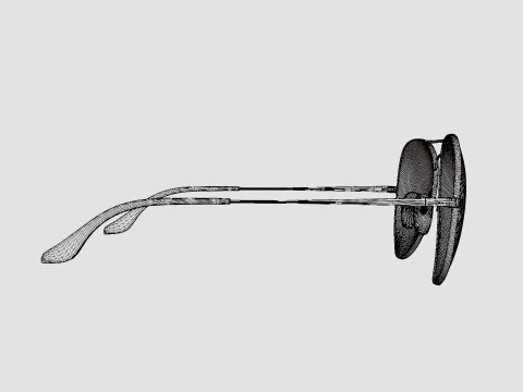 Ray-Ban Aviator Metal II - RB3689 906447 Sunglasses 3D Model