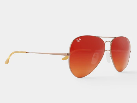 Ray-Ban Aviator Metal II - RB3689 Washed Evolve 9151AA Sunglasses 3D Model