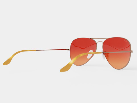 Ray-Ban Aviator Metal II - RB3689 Washed Evolve 9151AA Sunglasses Modelo 3D