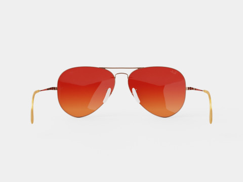 Ray-Ban Aviator Metal II - RB3689 Washed Evolve 9151AA Sunglasses Modelo 3D