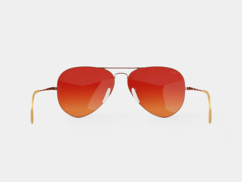 Ray-Ban Aviator Metal II - RB3689 Washed Evolve 9151AA Sunglasses 3D Model