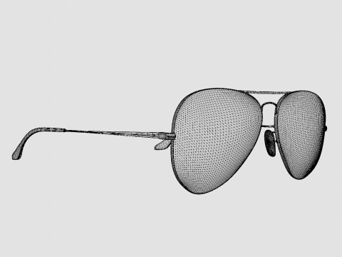 Ray-Ban Aviator Metal II - RB3689 Washed Evolve 9151AA Sunglasses Modelo 3D