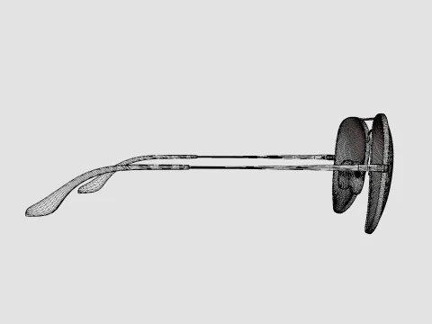 Ray-Ban Aviator Metal II - RB3689 Washed Evolve 9151AA Sunglasses 3D Model