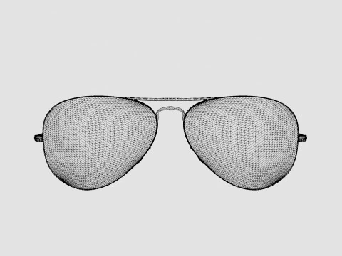 Ray-Ban Aviator Team Wang X Ray-Ban - RB3025 919262 Sunglasses 3D Model