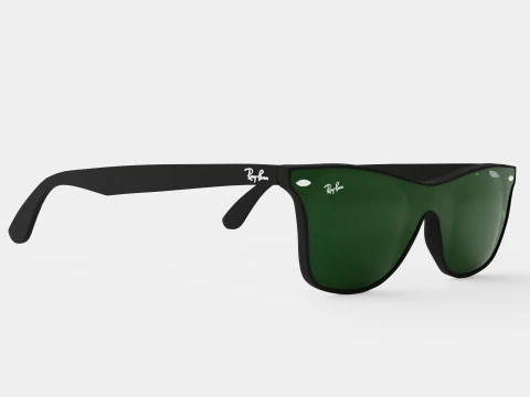 Ray-Ban Blaze Wayfarer - Kacamata Hitam RB4440N Model 3D