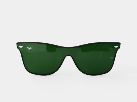 Ray-Ban Blaze Wayfarer - Kacamata Hitam RB4440N Model 3D