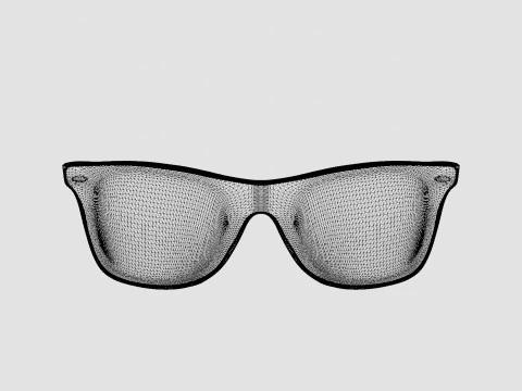 Ray-Ban Blaze Wayfarer - Kacamata Hitam RB4440N Model 3D