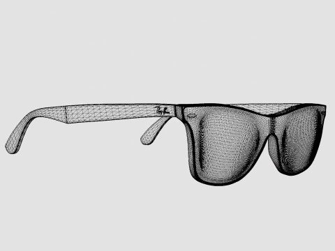 Ray-Ban Blaze Wayfarer - Kacamata Hitam RB4440N Model 3D