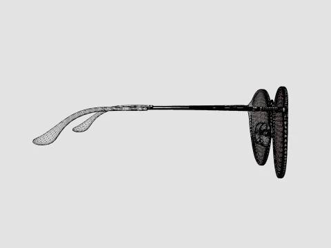 Ray-Ban Blaze round - RB3574N 90351U Sunglasses 3D Model