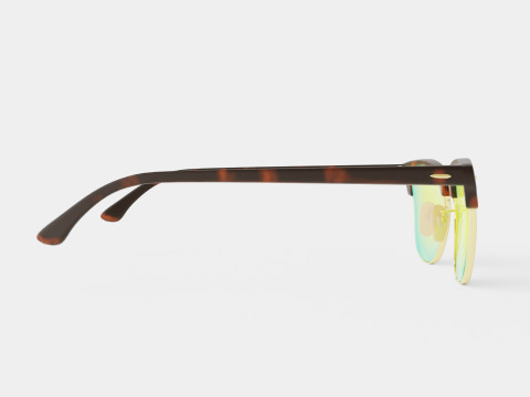 Ray-Ban Clubmaster - RB3016 114519 Sunglasses 3D Модель