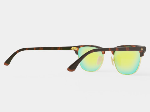 Ray-Ban Clubmaster - RB3016 114519 Sunglasses 3D Модель