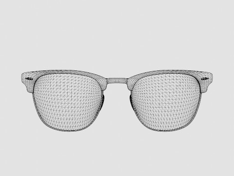 Ray-Ban Clubmaster - RB3016 114519 Sunglasses 3D Модель