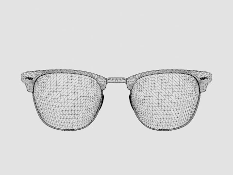 Ray-Ban Clubmaster - RB3016 114519 Sunglasses 3D Model