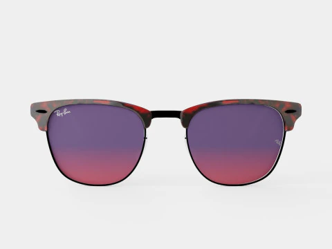 Ray-Ban Clubmaster - RB3016 12753B Sunglasses 3D Model