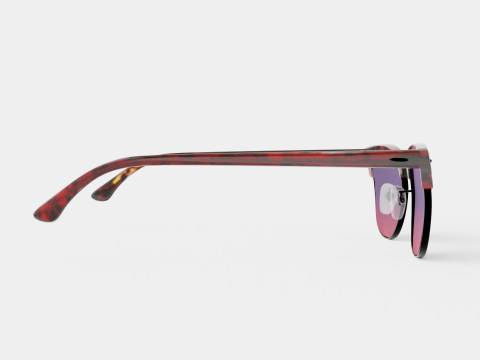 Ray-Ban Clubmaster - RB3016 12753B Sunglasses Modèle 3D