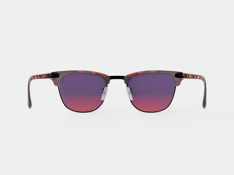 Ray-Ban Clubmaster - RB3016 12753B Sunglasses Modèle 3D