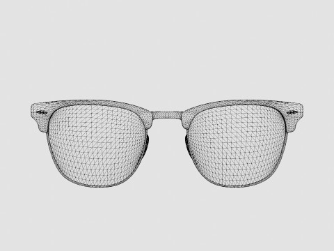 Ray-Ban Clubmaster - RB3016 1278T6 Sunglasses Model 3D