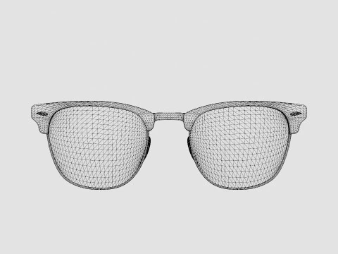 Ray-Ban Clubmaster - RB3016 1278T6 Sunglasses 3D Model