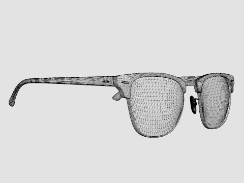 Ray-Ban Clubmaster - RB3016 1278T6 Sunglasses 3D Model