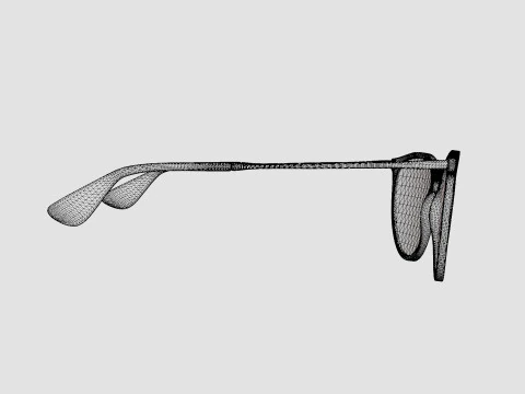 Ray-Ban Erika - RB4171 647380 Sunglasses 3D Model
